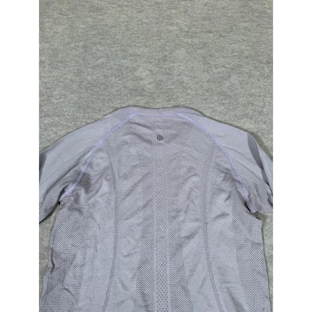 Lululemon Swiftly Tech Shirt Womens 6 Gray Long Sleeve Thumbholes Run Yoga